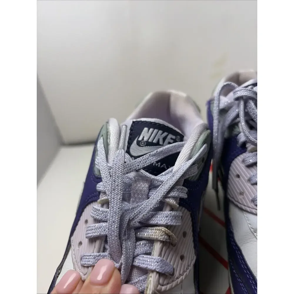 Nike Air Max 90 GS Size Women SZ 7 Y 5.5 Royal Purple White Sage 345017-118 Y2K